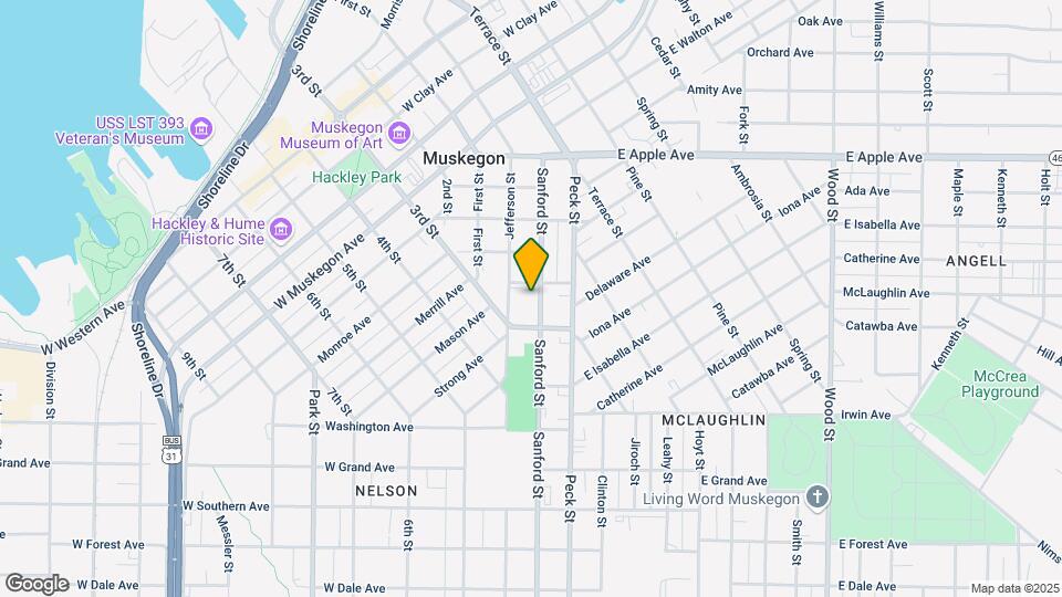 1225 Sanford St Map and Location Details