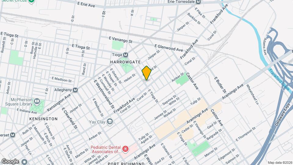 2029 E Tioga St Map and Location Details