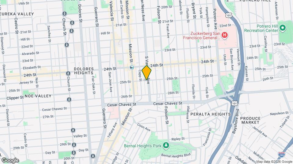 1400 S Van Ness Ave Map and Location Details