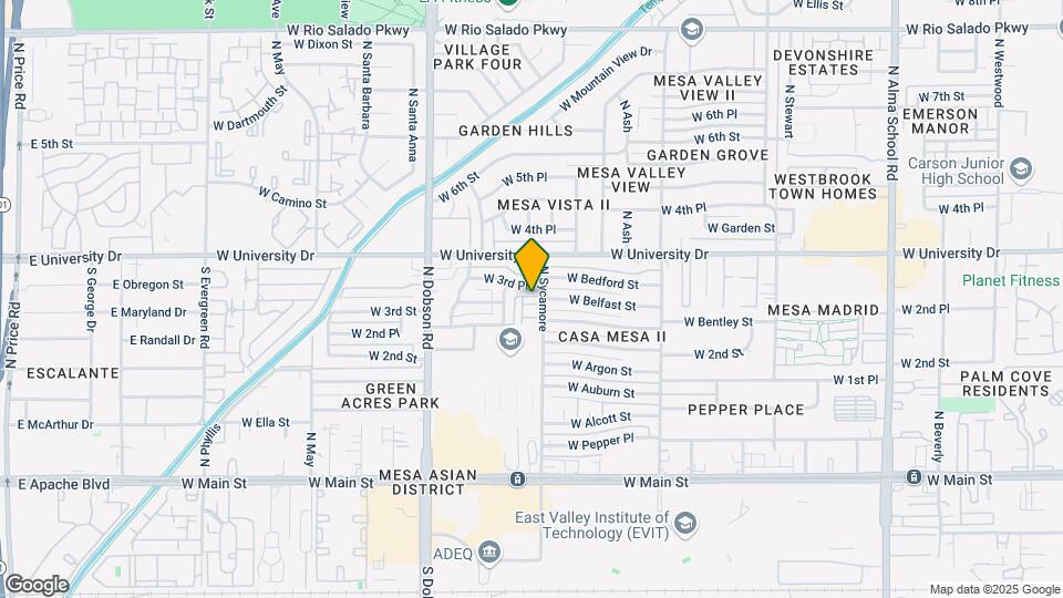 302 N Sycamore Mapa y Detalles de la Ubicación
