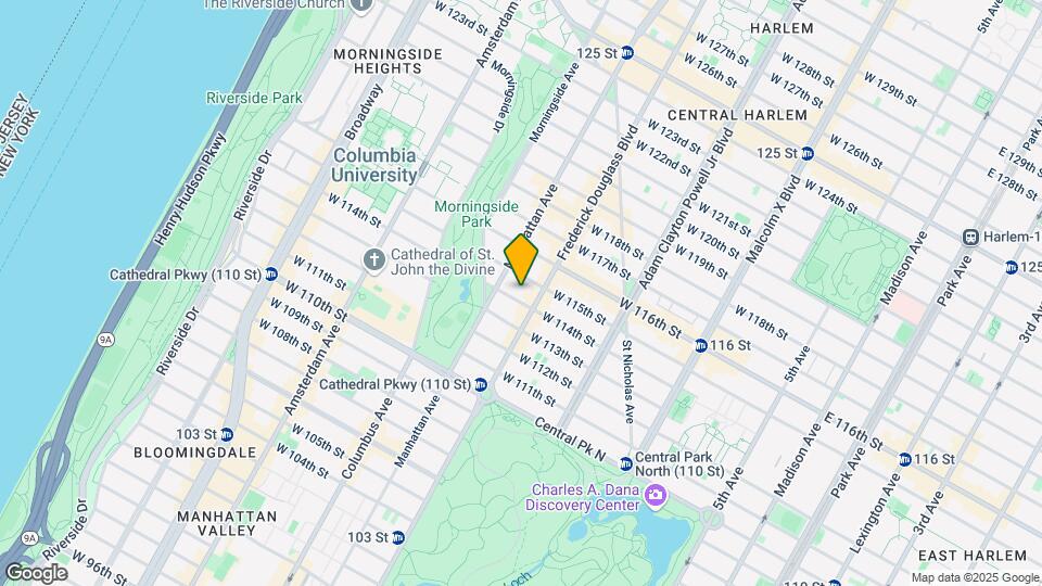 307 W 114th St Map and Location Details
