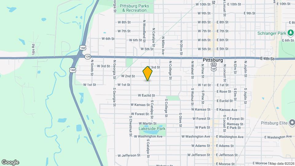 702 W 1st St Map and Location Details