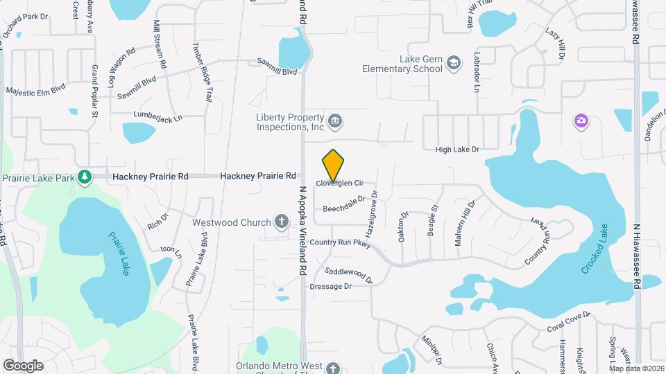 8129 Cloverglen Cir Mapa y Detalles de la Ubicación