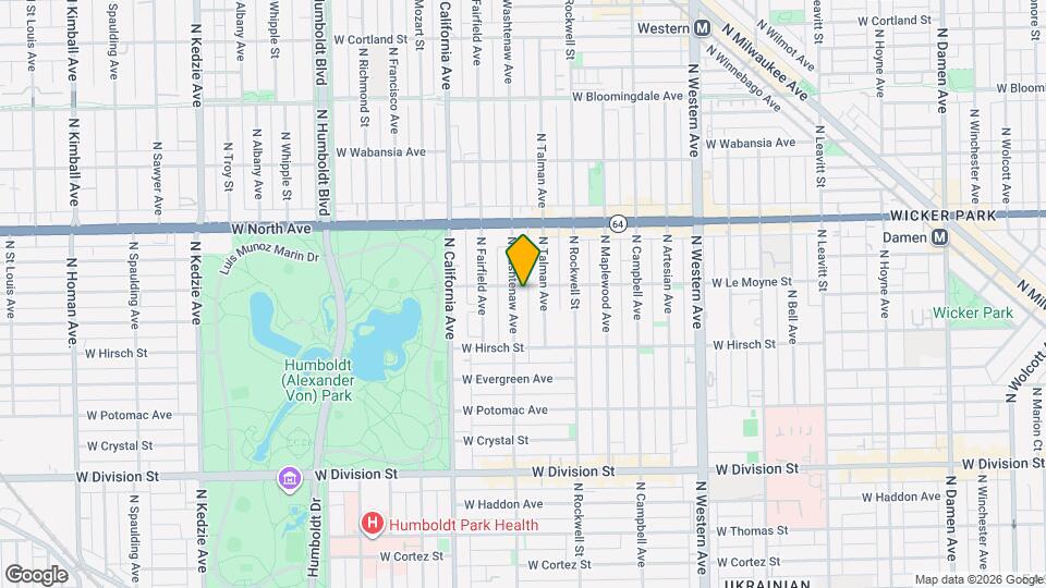 1455 N Washtenaw Ave Map and Location Details