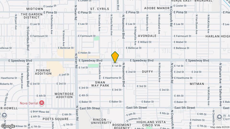 5009 E 1st St Map and Location Details