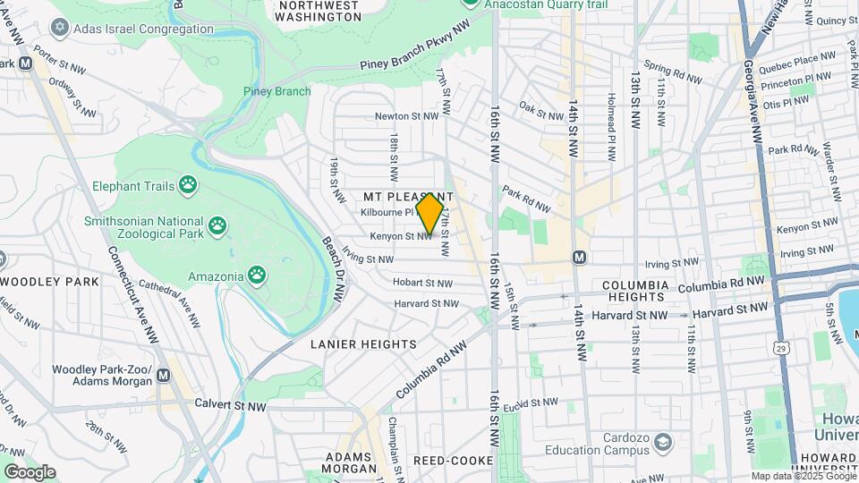 1716 Kenyon St NW Map and Location Details