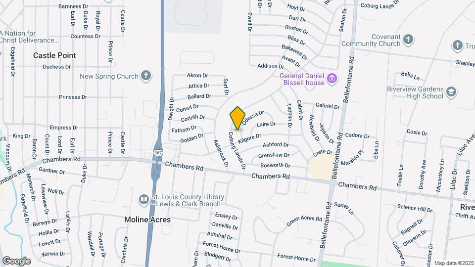 1337 Odessa Dr Map and Location Details