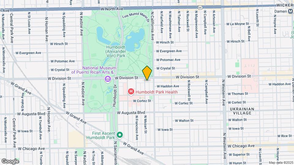1143 N Mozart St Mapa y Detalles de la Ubicación