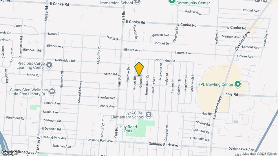 3545 Ontario St Map and Location Details