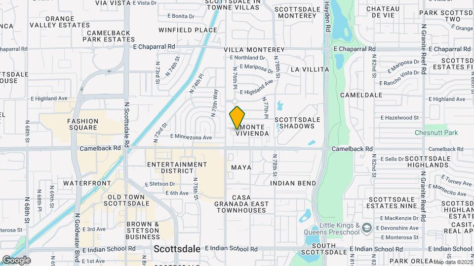 7615 E Minnezona Ave Map and Location Details