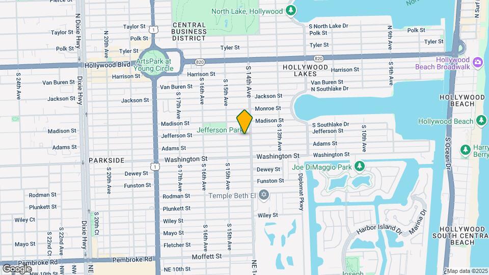 1418 Jefferson St Map and Location Details