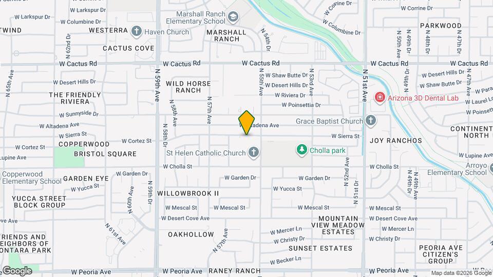5527 W Cortez St Map and Location Details