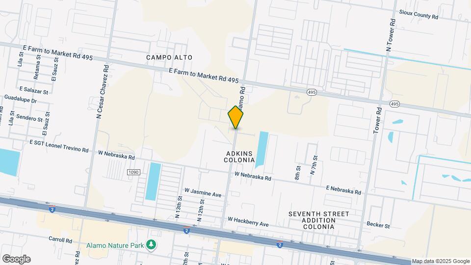 435 Medina Drive Service Rd Mapa y Detalles de la Ubicación