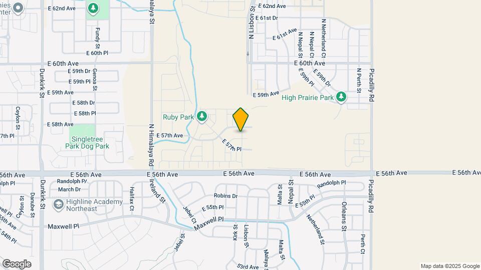 20765 E 57th Dr Map and Location Details