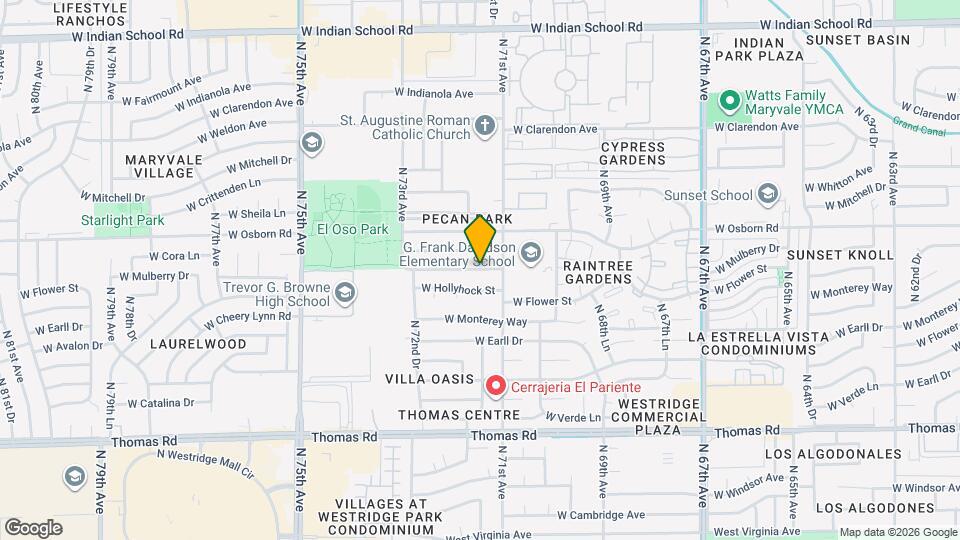 7123 W Flower St Map and Location Details