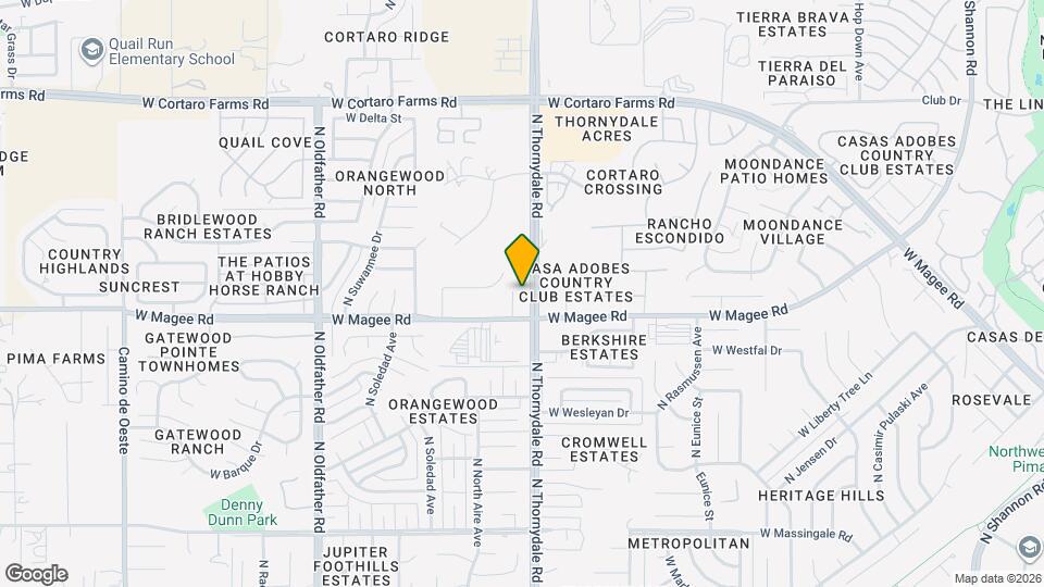 8038 N Purple Aster Pl Map and Location Details