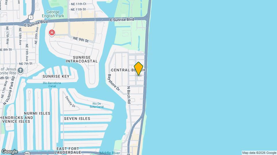 525 N Fort Lauderdale Beach Blvd, Unit 1102 Mapa y Detalles de la Ubicación