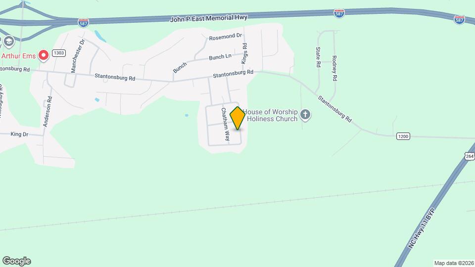 1522 Robin Hood Rd Map and Location Details