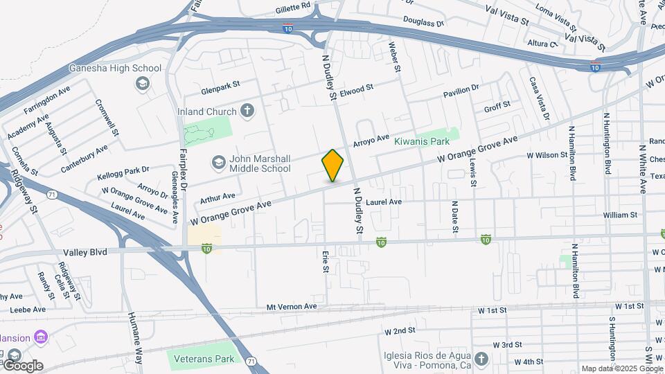 1535 W Orange Grove Ave Map and Location Details