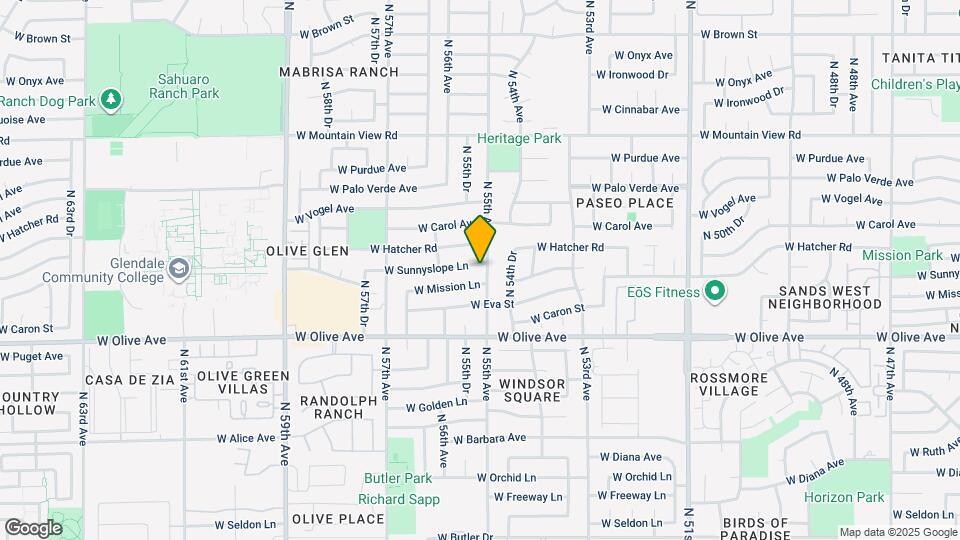5505 W Sunnyslope Ln Map and Location Details