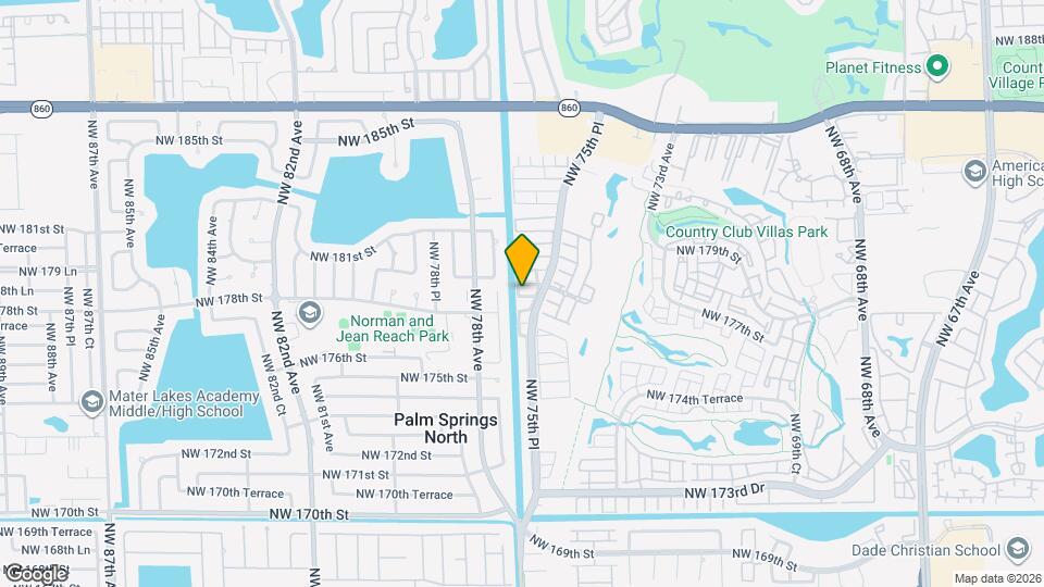 7695 NW 178th Terrace Map and Location Details