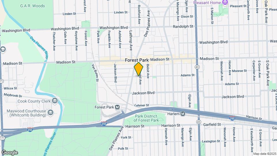 7542 Adams Ave Map and Location Details