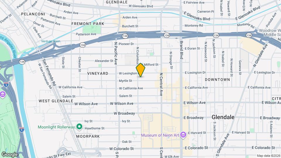373 Myrtle St, Unit C Map and Location Details