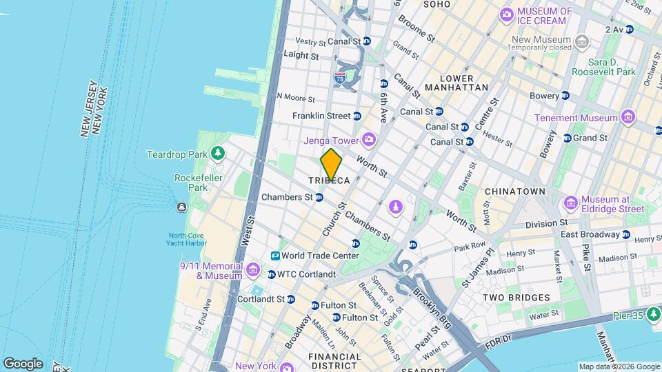 110 Reade St, Unit PH Map and Location Details