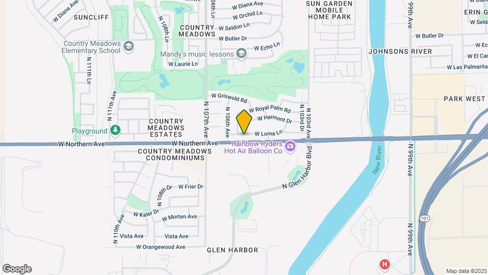 10521 W Loma Ln Mapa y Detalles de la Ubicación