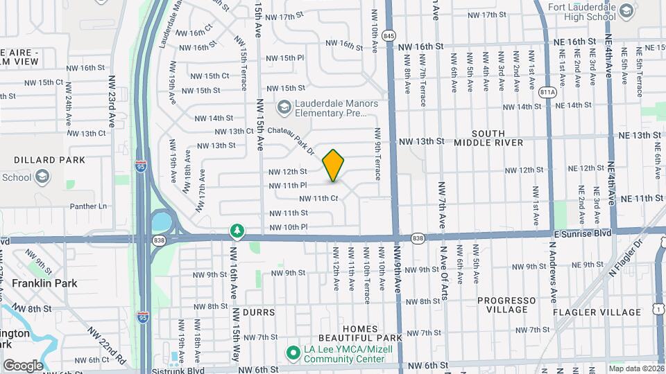 1036 NW 11th Pl Map and Location Details