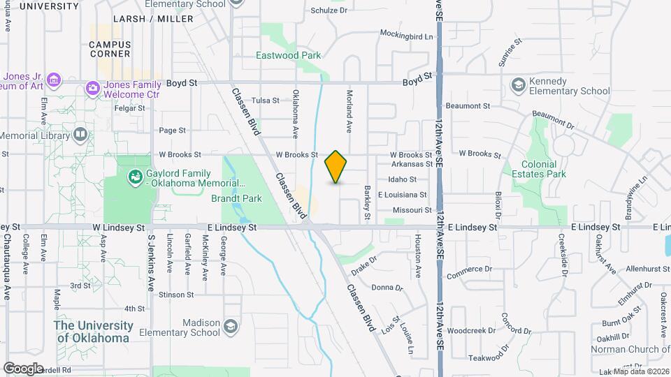 1926 Cherokee Ln Map and Location Details