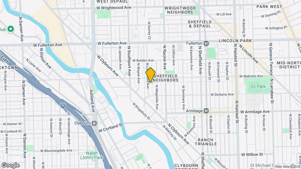 2137 N Lakewood Ave Map and Location Details
