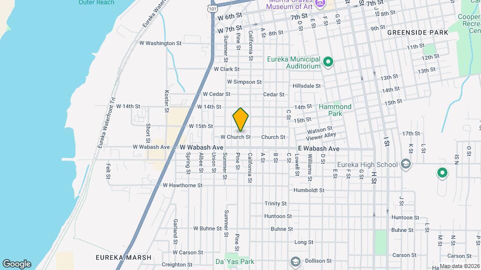 1627 Pine St Map and Location Details