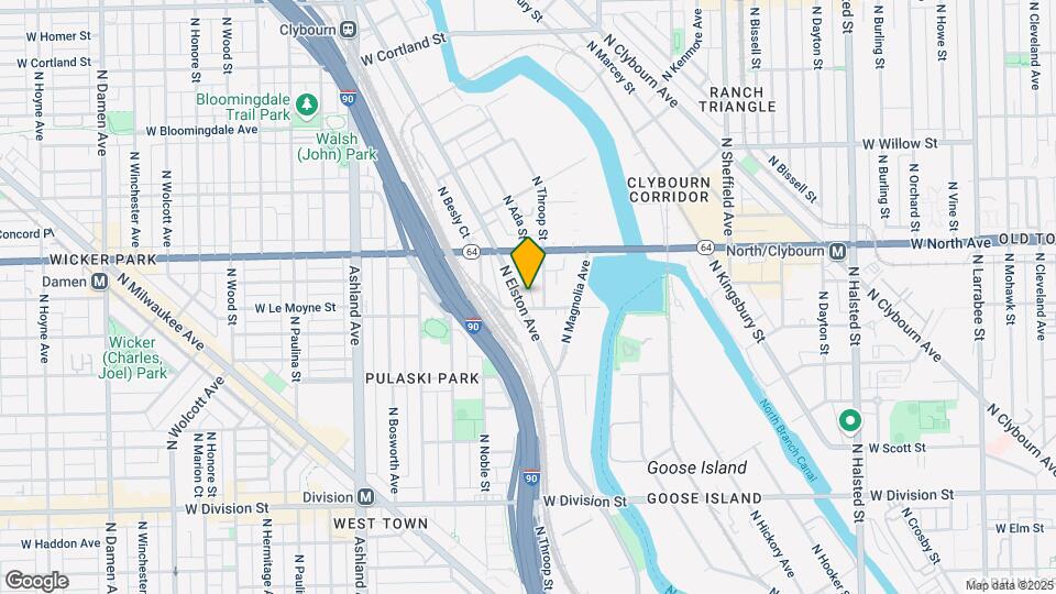 1507 N Elston Ave Map and Location Details