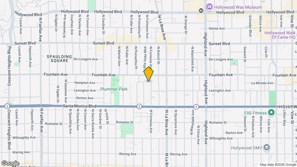 1227 N Formosa Ave Map and Location Details