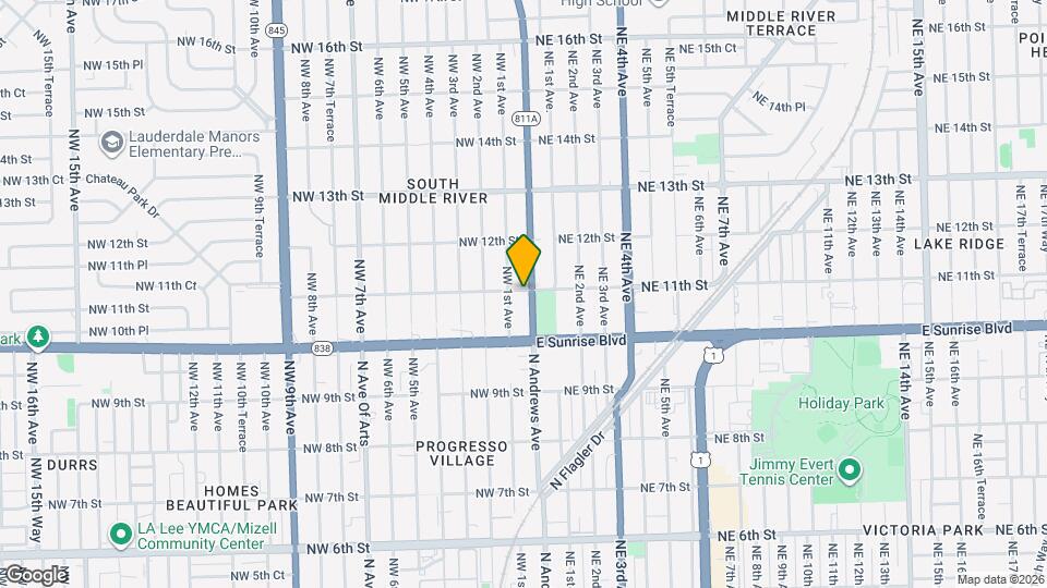 1045 N Andrews Ave Map and Location Details