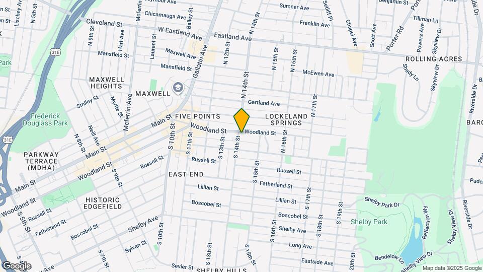 1402 Woodland St Map and Location Details