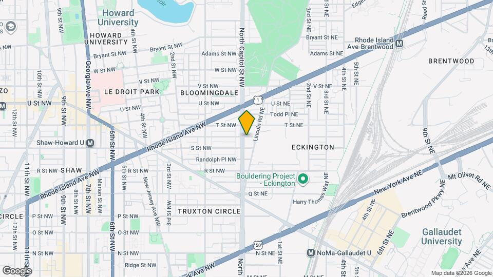 1823 N Capitol St NE, Unit 1823 Mapa y Detalles de la Ubicación