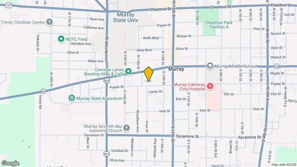 1316 Poplar St Map and Location Details