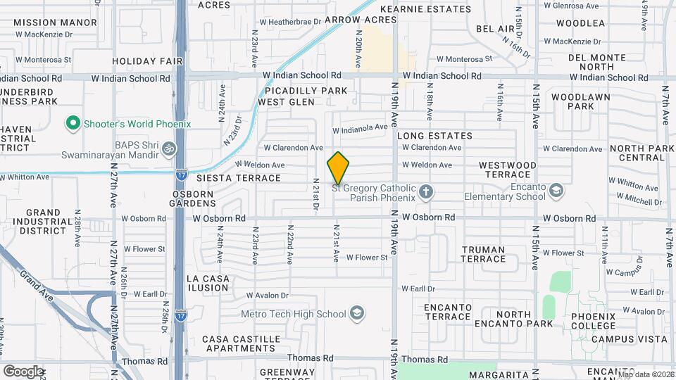 3437 N 21st Ave Map and Location Details