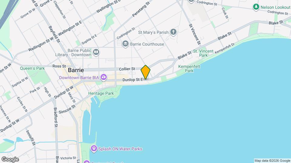 215 Dunlop St E, Unit 703 Map and Location Details