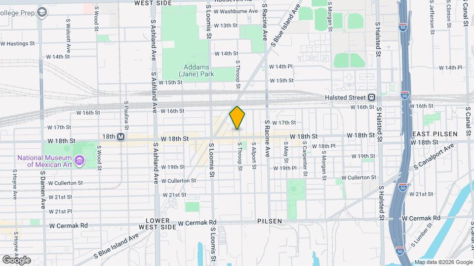 1652 S Throop St, Unit 2 Map and Location Details