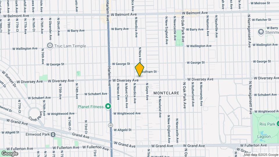 7026 W Diversey Ave, Unit 2 Map and Location Details