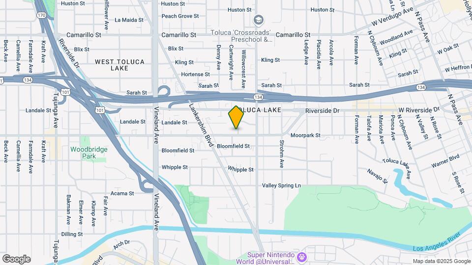 10653 Moorpark St Mapa y Detalles de la Ubicación