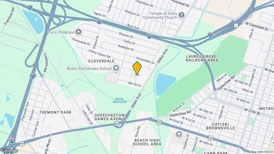 1420 Claremont Cir Map and Location Details
