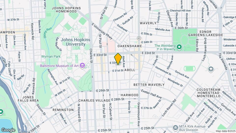 3121 Guilford Ave, Unit 2FR Map and Location Details