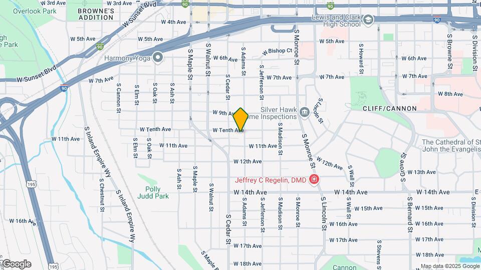 1303 W 10th Ave Map and Location Details