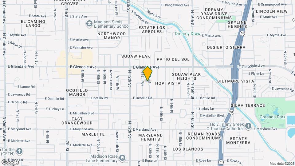 6750 N 13th St Map and Location Details