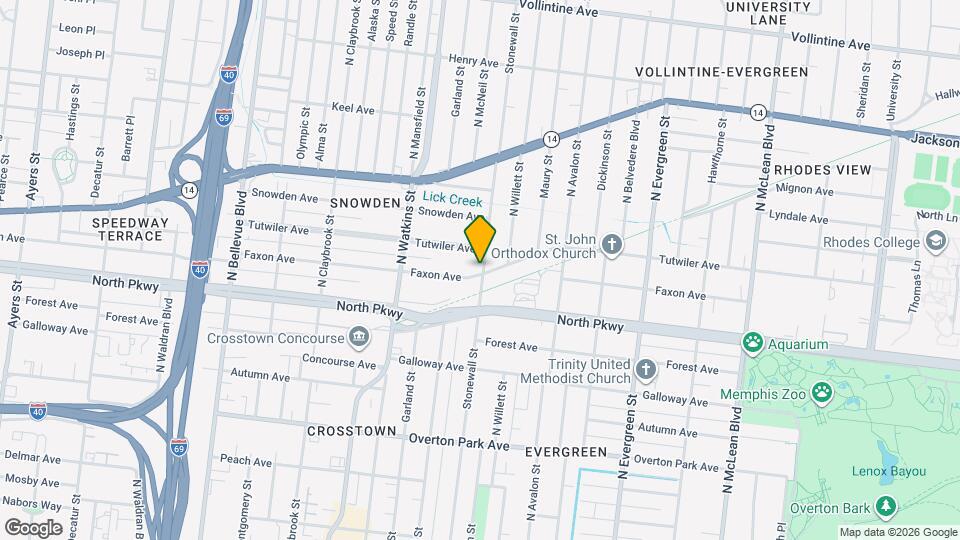 1492 Faxon Ave Map and Location Details