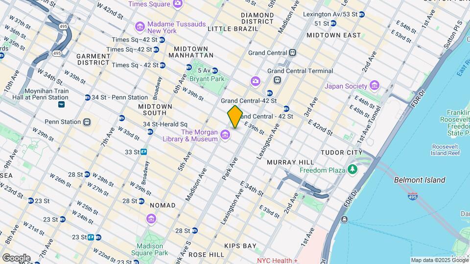 28-30 E 38th St Mapa y Detalles de la Ubicación